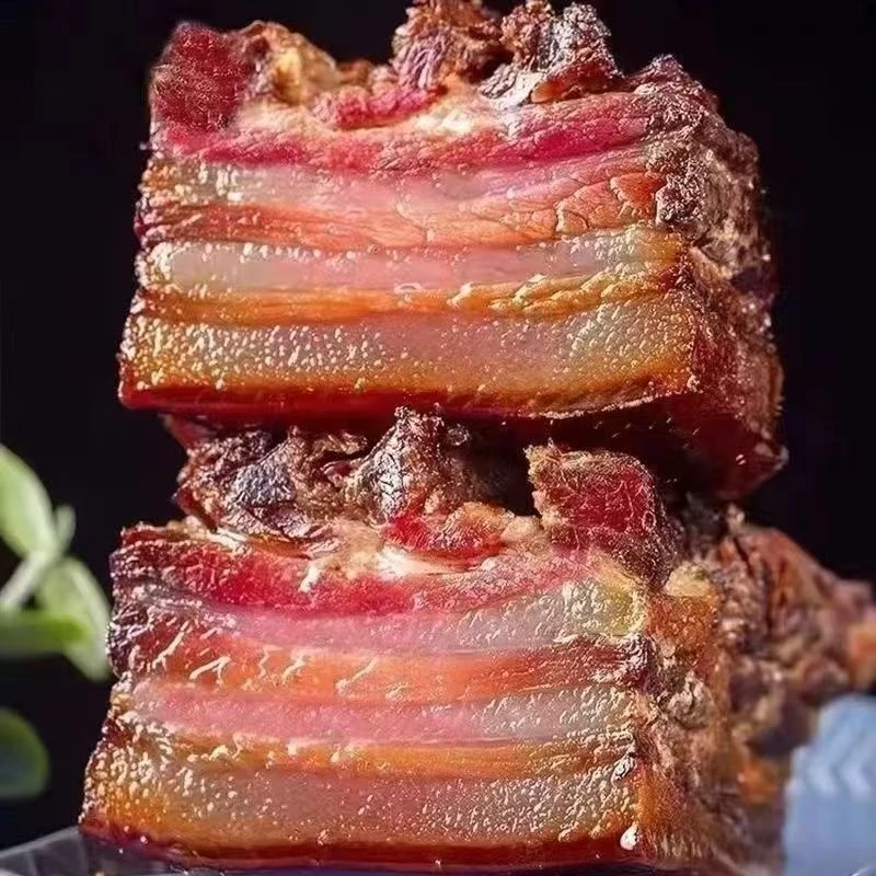 《腊肉现称》湖南农家柴火烟熏腊肉五花腿子等款式重量价格现称为准