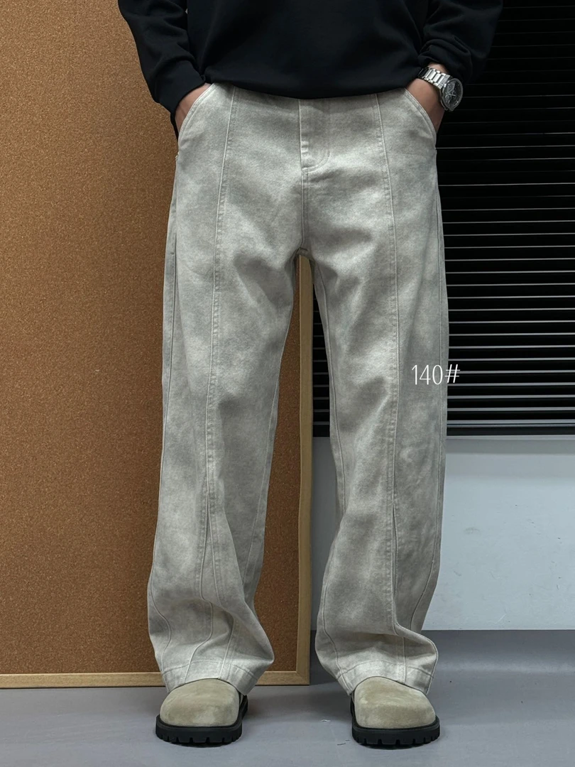 KK精选新品【美式直筒休闲裤】牛仔吊染工艺百搭夏季复古高街宽松