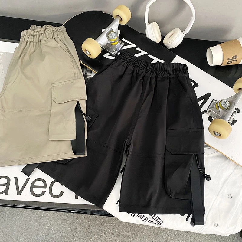 【弹力速干】男童短裤2025夏季新款宽松休闲速干裤薄款百搭工装短裤