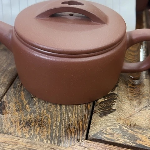 紫砂茶壶老紫泥汉瓦200cc