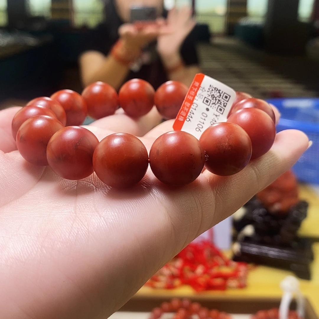 南红玛瑙合金手链25