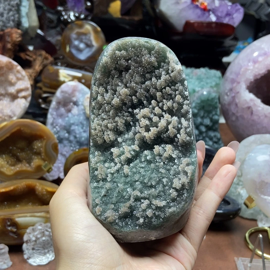 紫晶未镶嵌摆件水晶