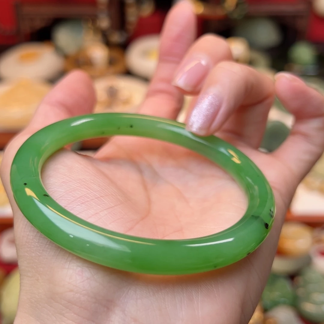 和田玉手镯未镶嵌58