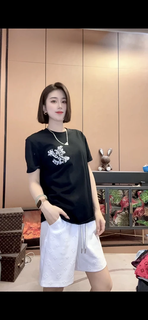 【藤蔓幻绣】2025夏季新款重磅刺绣潮牌男女同款短袖休闲百搭