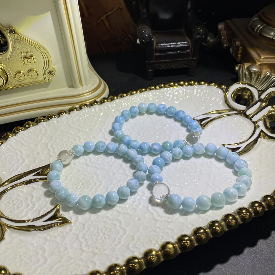 X1509-天然老矿料海纹石手串单圈设计款-多样性发其一