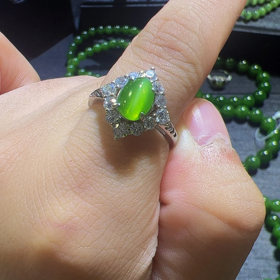 和田玉银S925镶嵌珠宝奇石