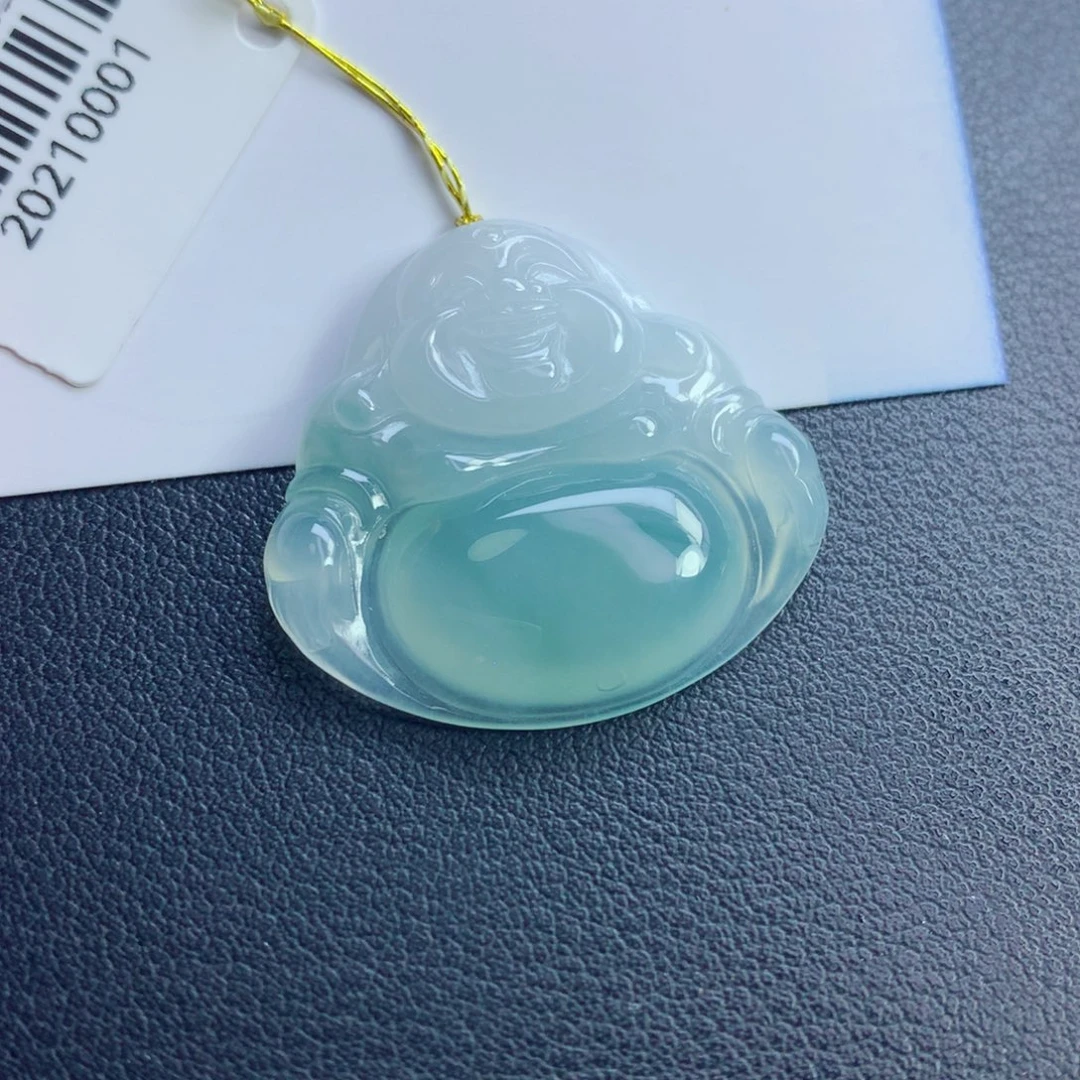 翡翠未镶嵌颈饰佛公
