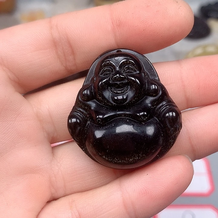 黑曜岩未镶嵌颈饰八*