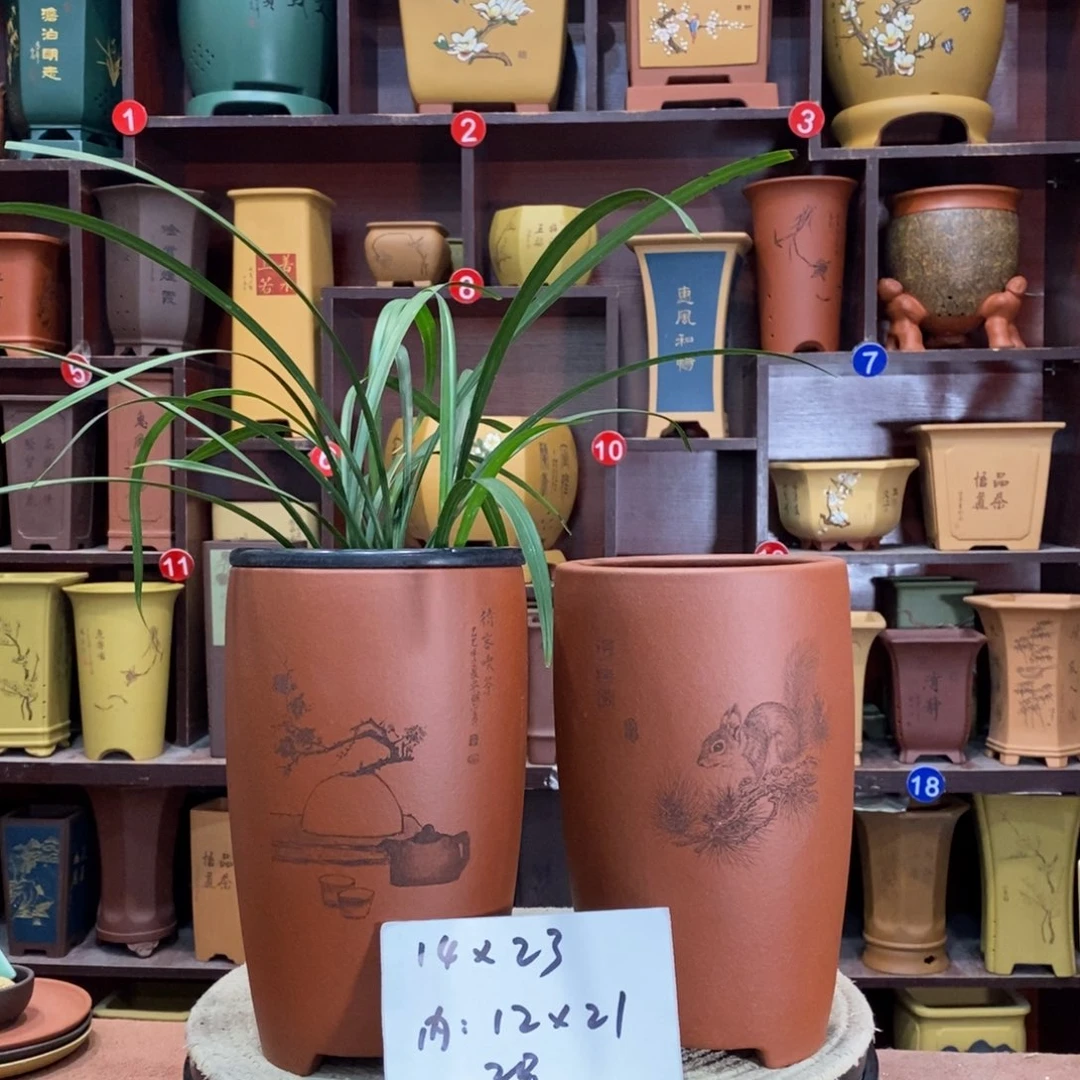 紫砂艺术紫砂花盆