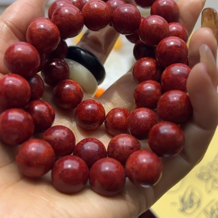 树脂非金属1.4红扇子手串