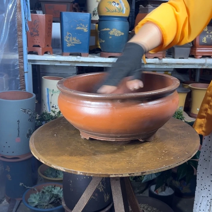 宜兴紫砂仿古鱼缸大