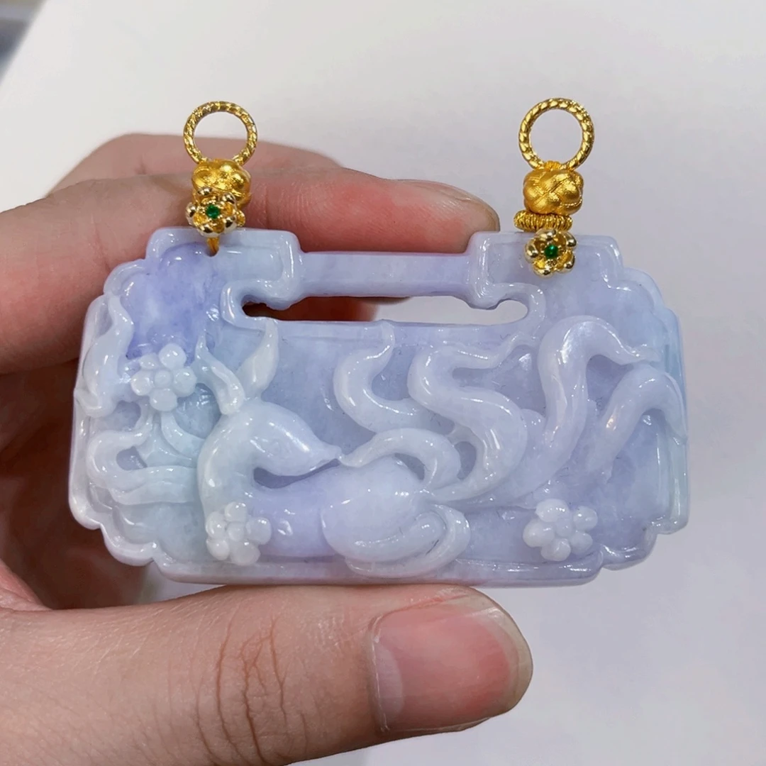 翡翠未镶嵌吊坠(赠链)代编织