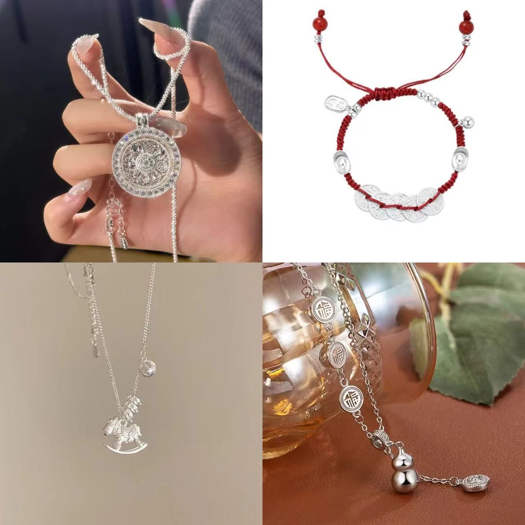 足银银制品 简约气质个性小众轻奢百搭精致女项链锁骨礼物送礼