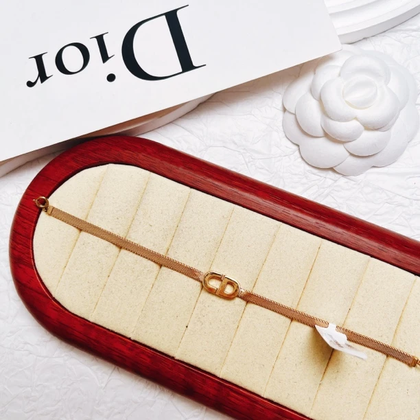 95新 DIOR/迪奥 柚礼中古/迪奥cd素金手链LZ411774