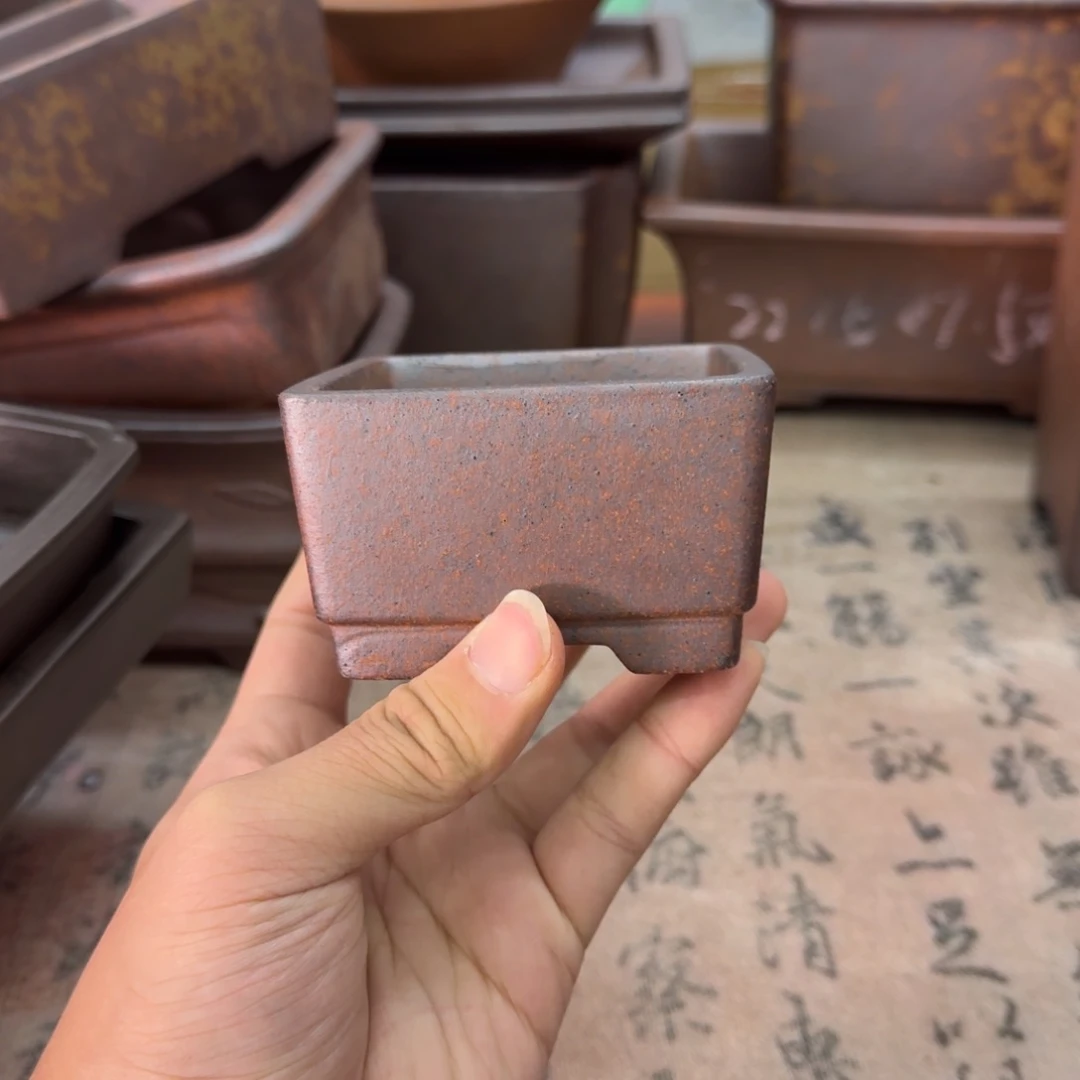 紫砂花盆77号宜兴紫砂正品花盆7.5x4