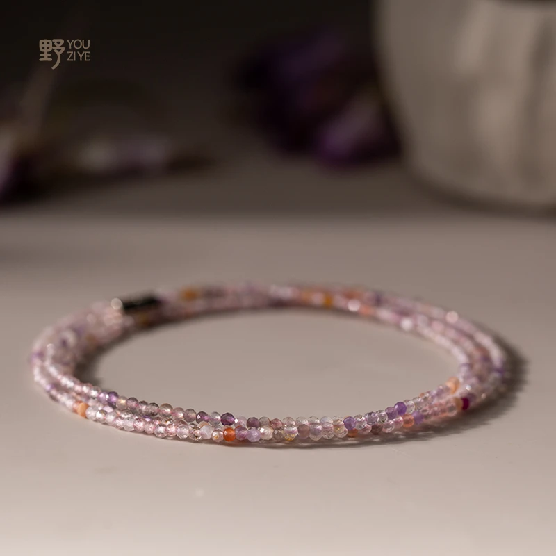 由子野天然超七水晶项链 长70cm 磁吸扣