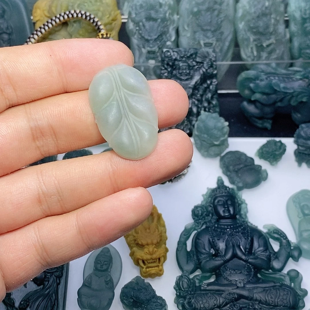 定制翡翠未镶嵌叶子