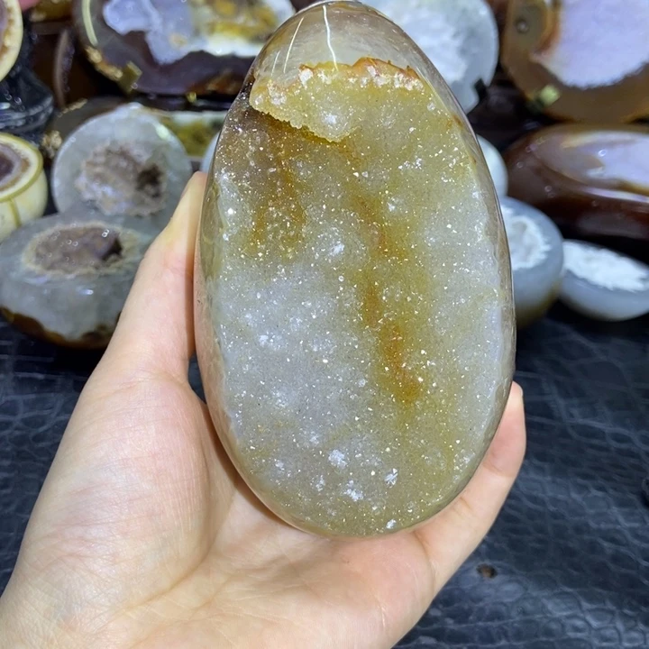 水晶未镶嵌珠宝半成品恐龙蛋