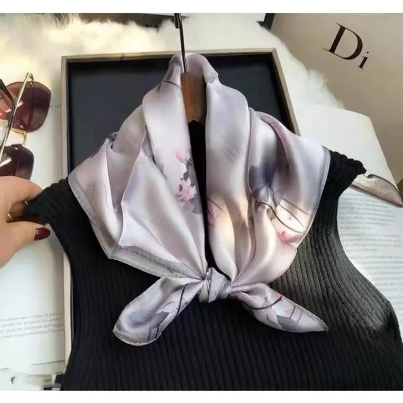 F90-19 丽景缎90*90左右气质丝巾方巾时尚