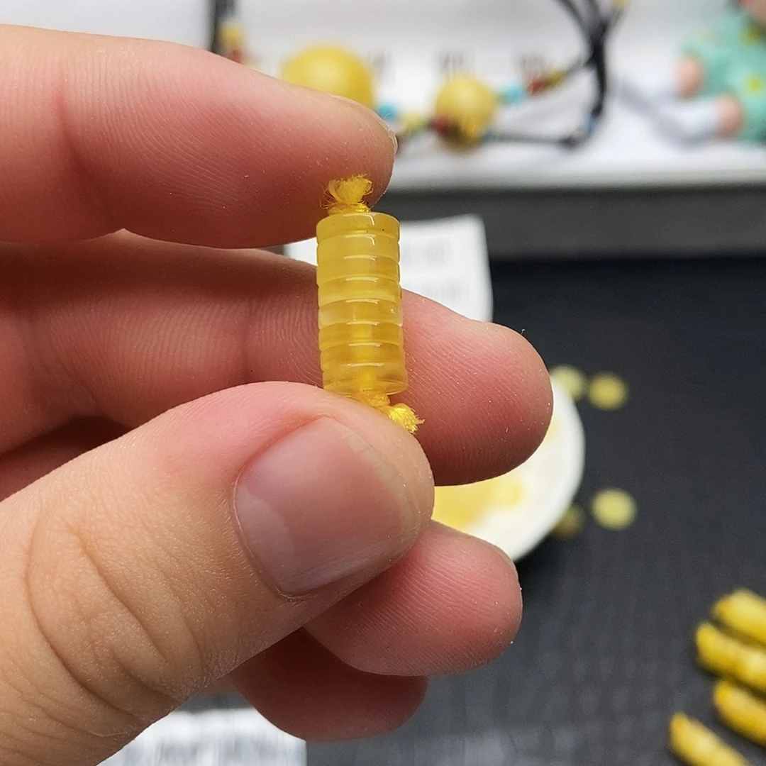 未镶嵌蜜蜡珠宝奇石6毫米隔片一组