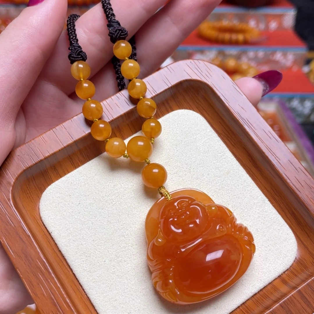 蜜蜡颈饰未镶嵌项链