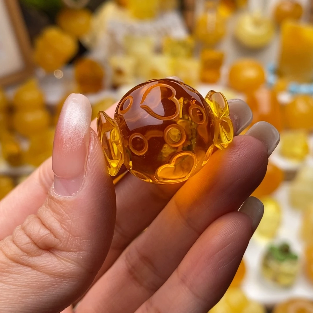麦***光蜜蜡未镶嵌颈饰糖果