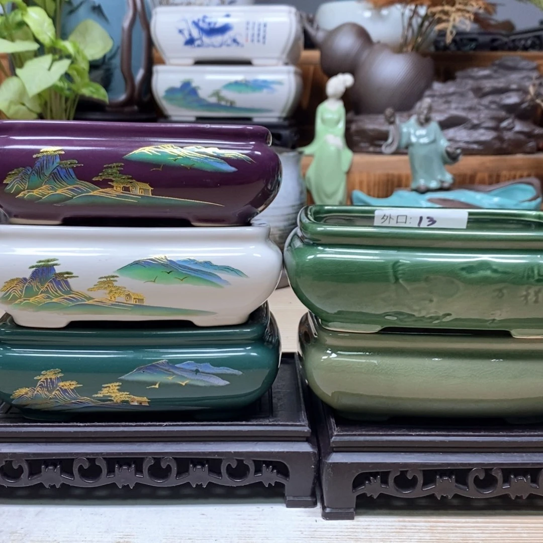 紫砂花盆陶瓷艺术花盆陶瓷