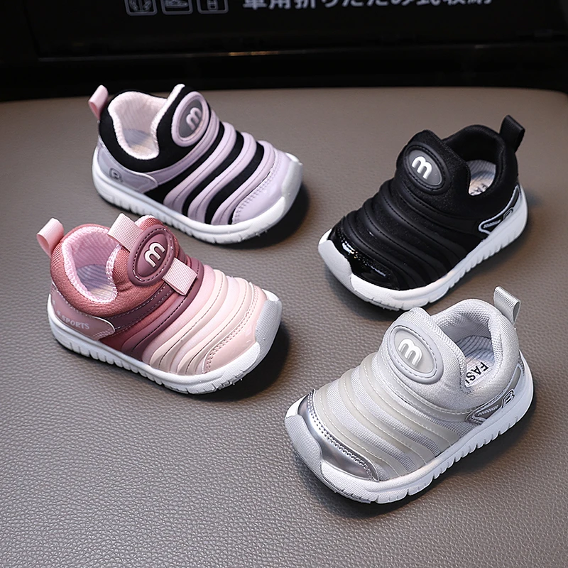 女宝宝毛毛虫学步鞋秋冬软底机能鞋子0一1-2岁男童婴儿鞋运动加绒