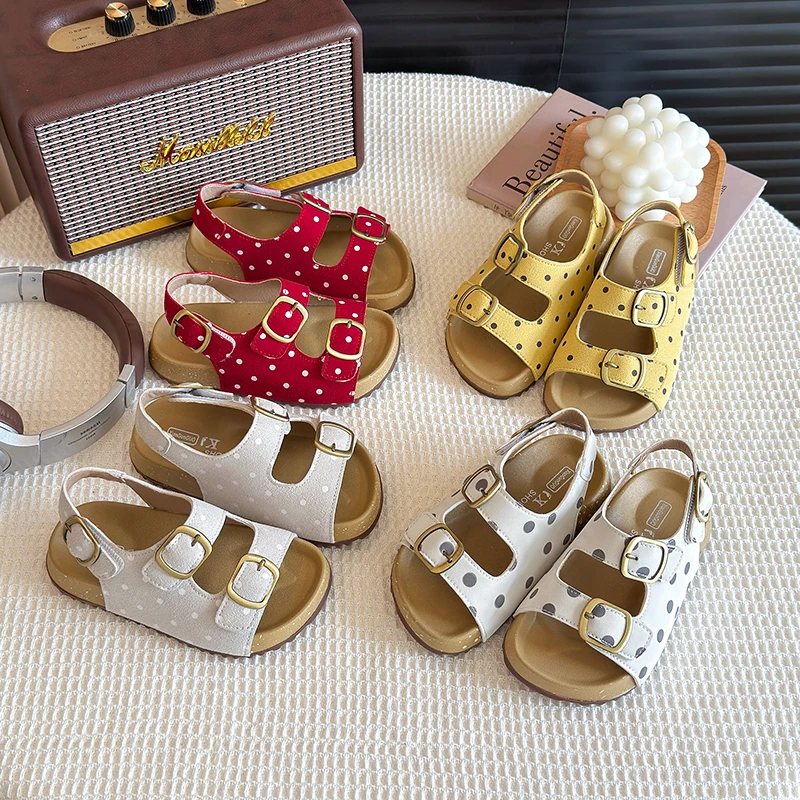 2025夏季新款儿童沙滩凉鞋英伦风凉鞋露趾勃肯凉鞋时尚休闲5469