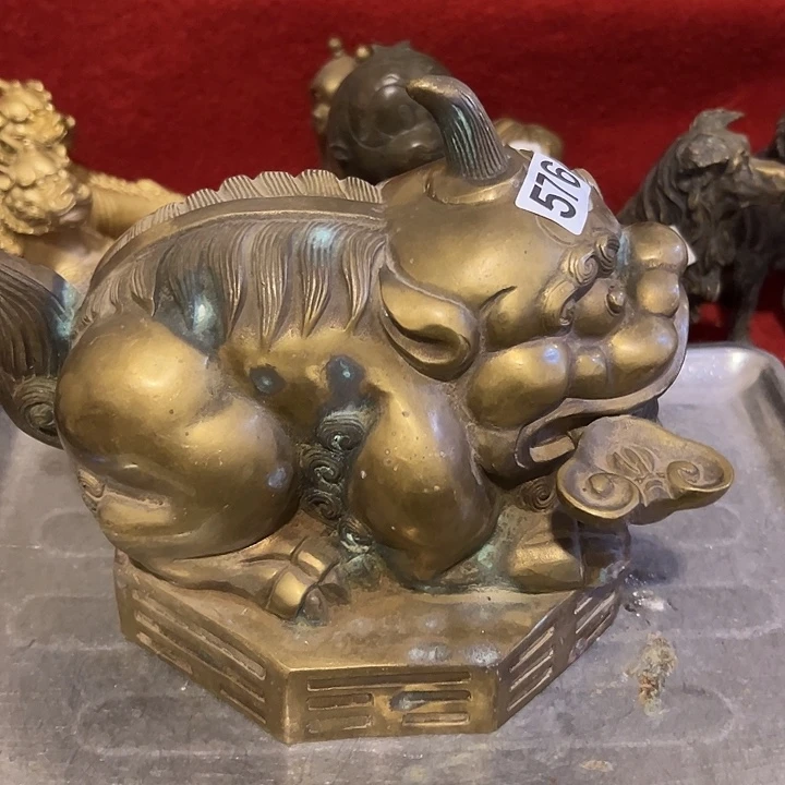 ****天黄铜摆件，文房工艺品摆件