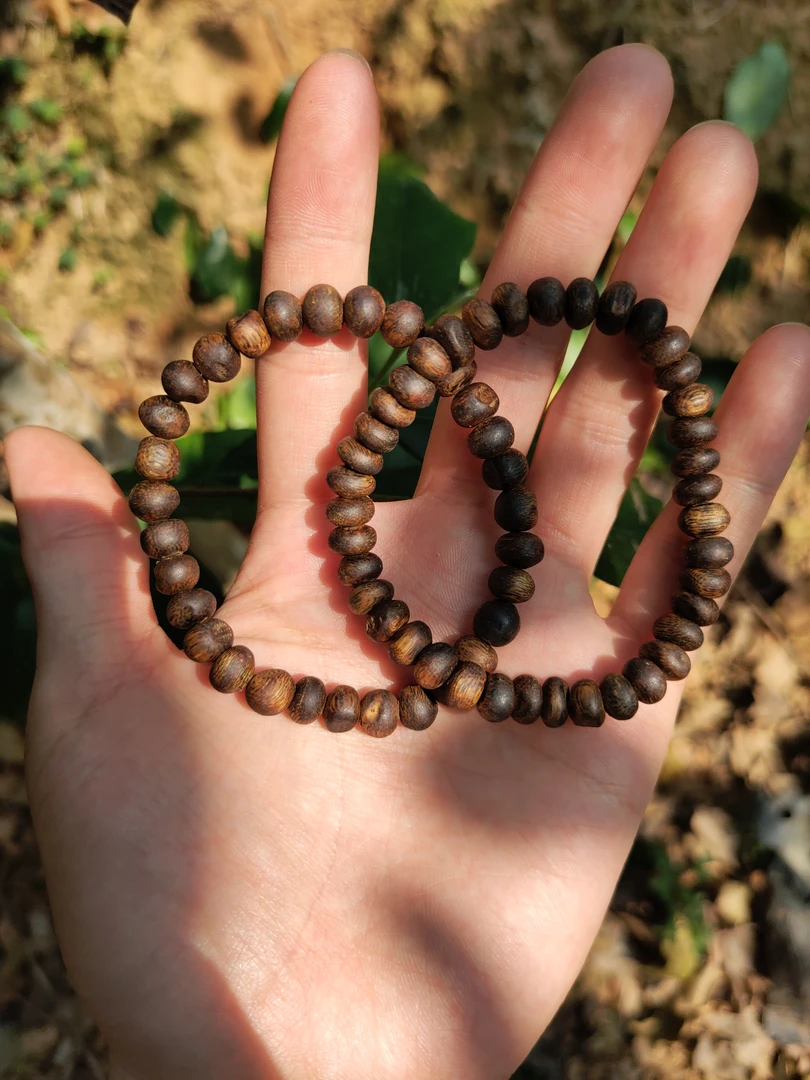 奇楠沉香虫漏算盘0.8单圈7g+多样性发一