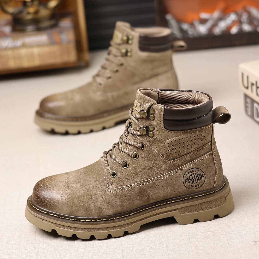 2025新款男款真皮马丁靴男鞋高帮鞋皮鞋户外中帮工装靴冬季男靴子