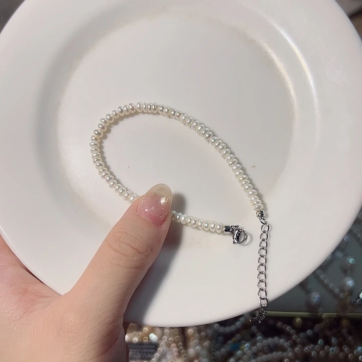 我***姓银S925镶嵌淡水珍珠天然淡水珍珠设计款