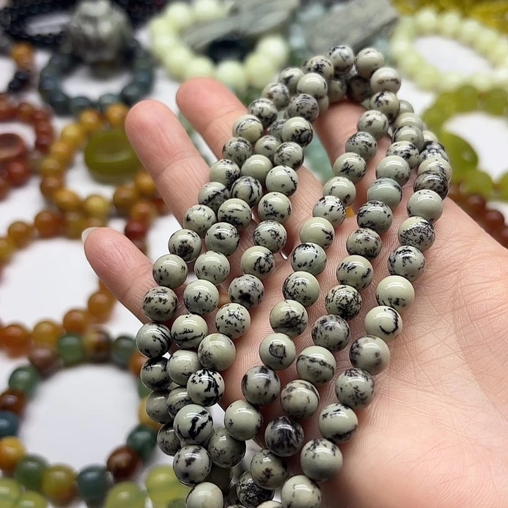 蛇纹石玉未镶嵌手串?****～
