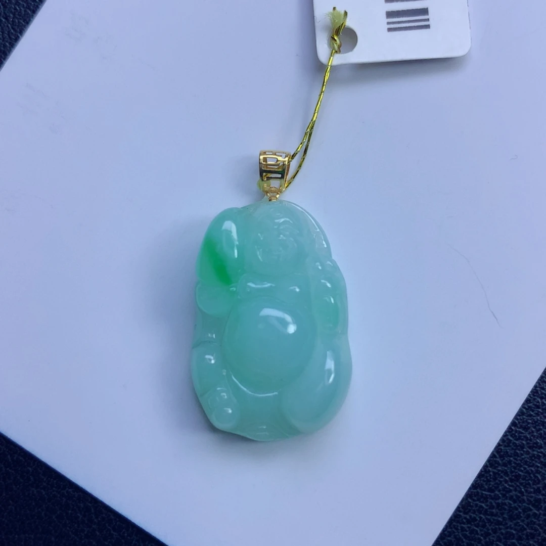 颈饰未镶嵌翡翠布袋佛