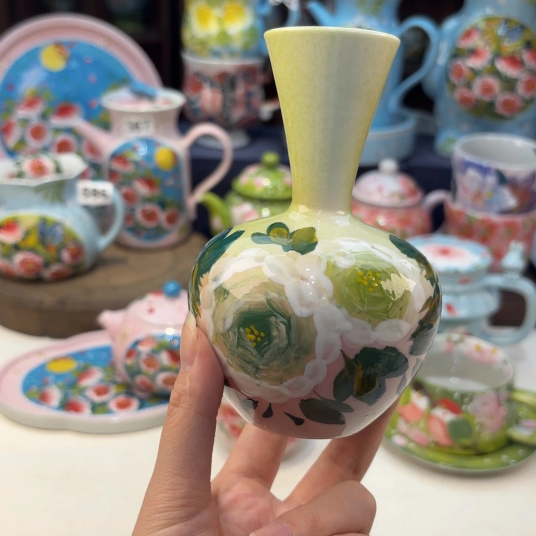 瓷片景德镇手绘高温釉下彩陶瓷茶具