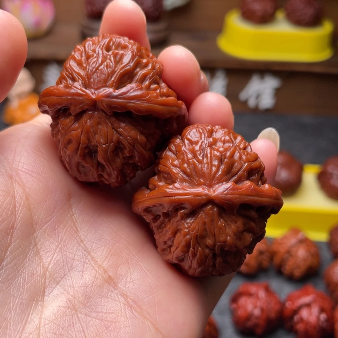 吊坠文玩核桃文玩核桃 手把件 白狮子 39