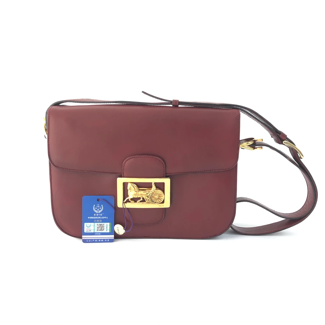 95新 Celine/思琳 安洁利严选celine瑟琳金扣单肩包WHZ409382H