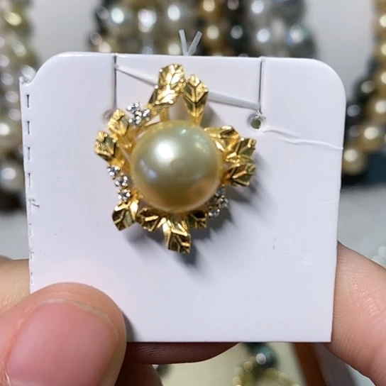 海水珍珠颈饰银S925镶嵌10.8