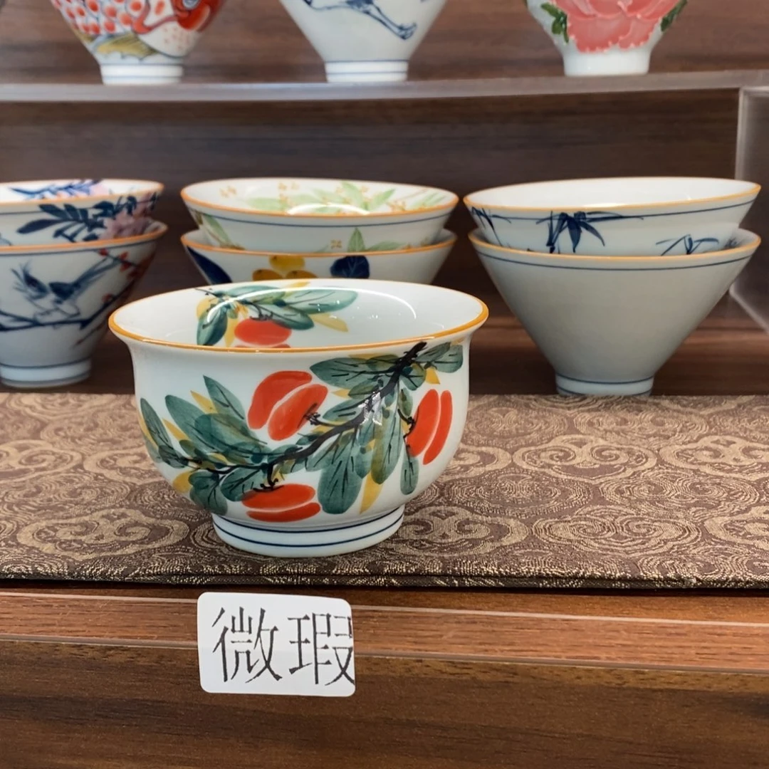 釉下彩老陶泥手工绘制