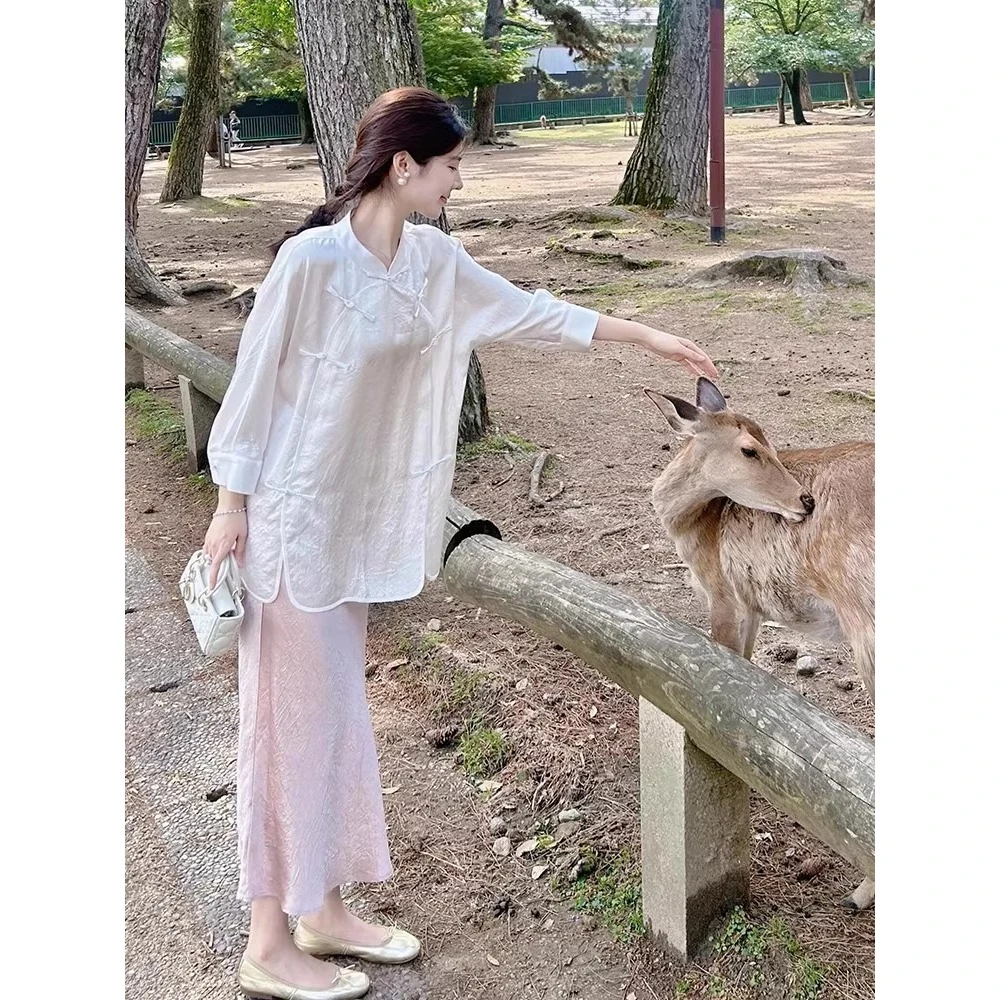 夏季穿搭一整套新款新中式女装中国风上衣五一旅游出街衣服连衣裙