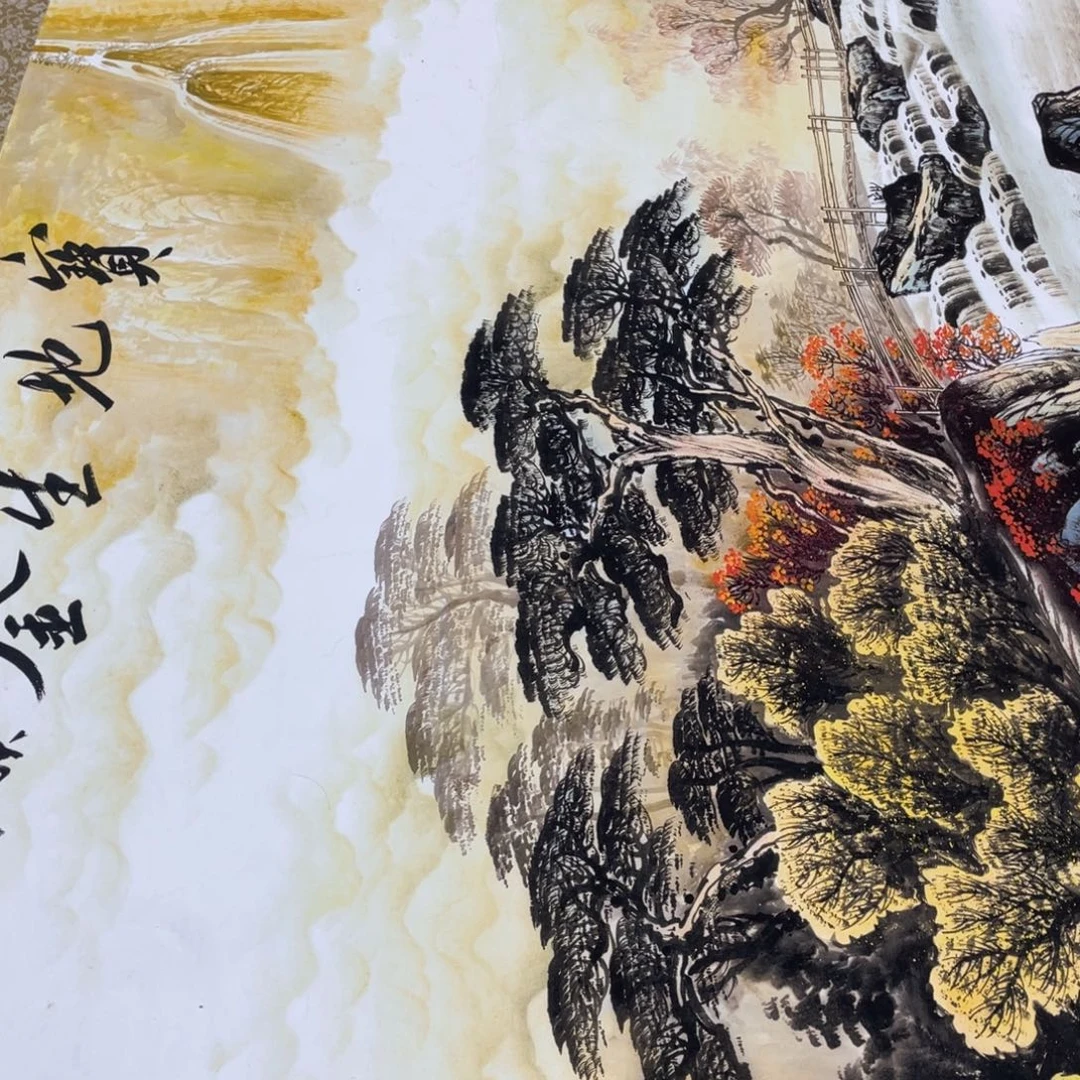 国画手绘带装裱和运险w