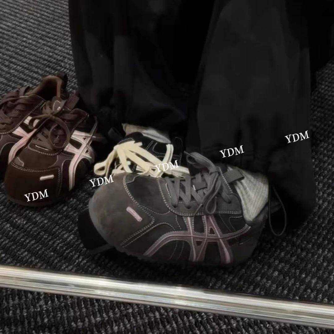 伊迪漫高版本真皮芋泥泡芙休闲板鞋6831