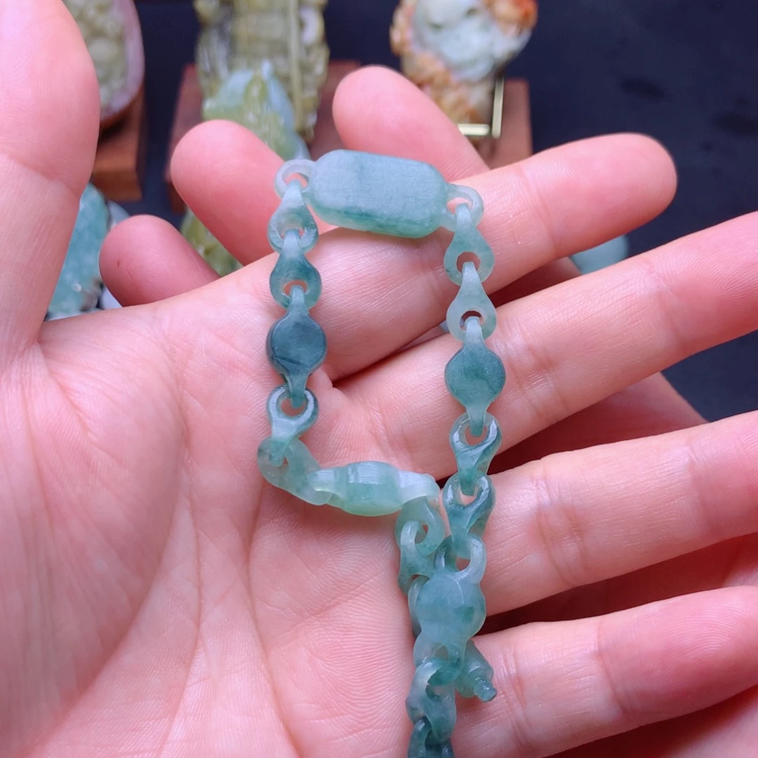 定制翡翠未镶嵌t*t手链