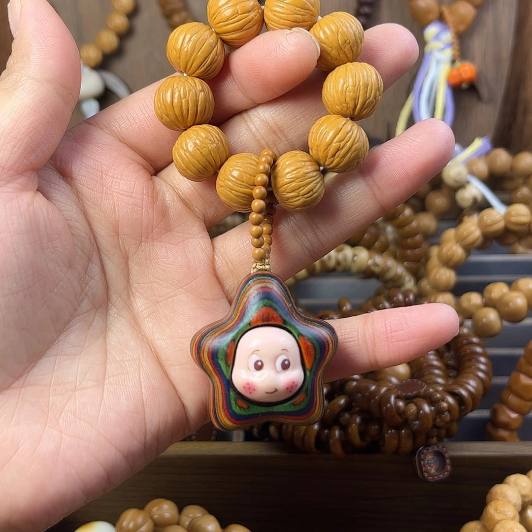 猴头核桃吊坠天然猴头核桃手串手持手捻标题