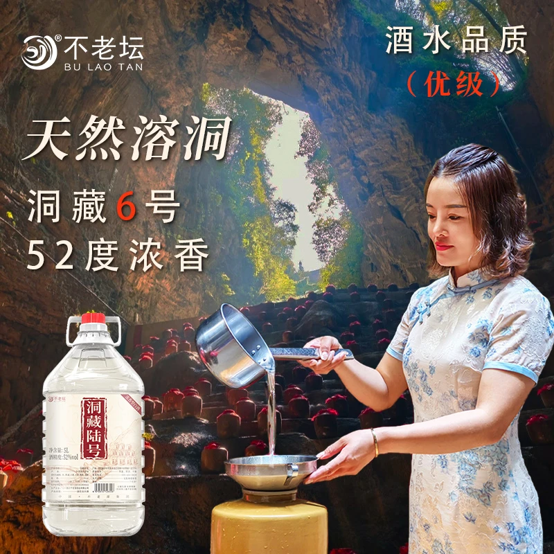 不老潭四川泸州洞藏酒基地洞藏老酒 洞藏6号浓香型白酒52度5L