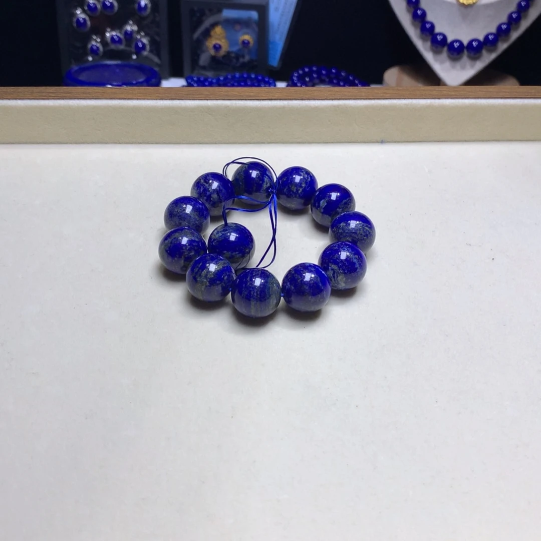 青金石未镶嵌手串17.8mm