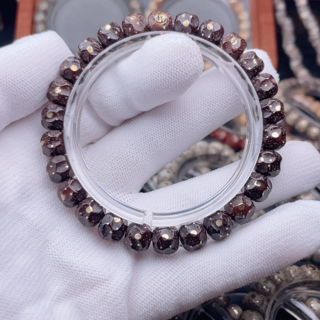 手串星月菩提原生态纯天然黑金星月手工无相