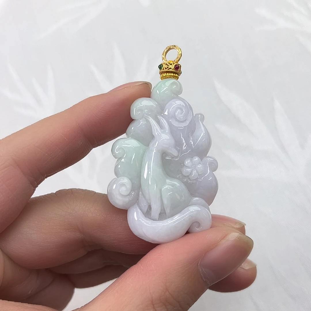 翡翠合金吊坠(赠链)国风