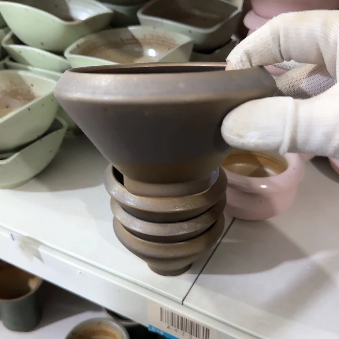 瓷片景德镇手工花盆